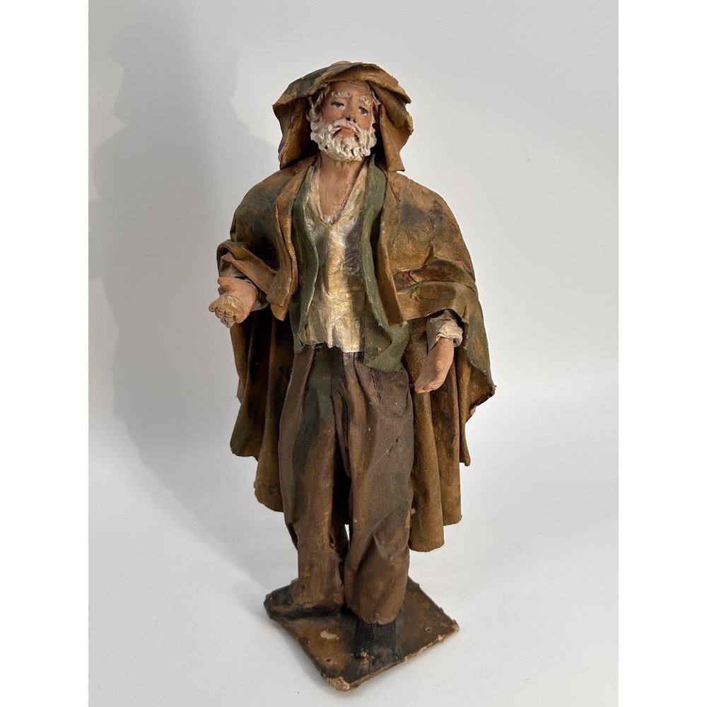 Vintage Papier‎ Mache Shepherd Wise Man Sculpture